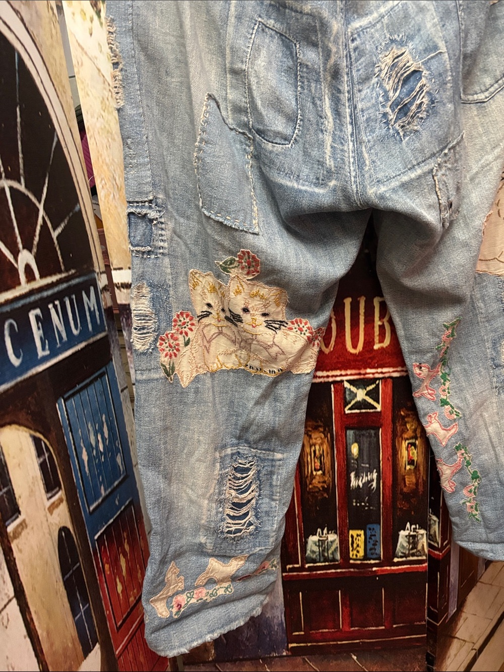 Magnolia Pearl Lil’ Friends Miners Denim Pants 423, Washed Indigo, OS - Picture 9 of 13